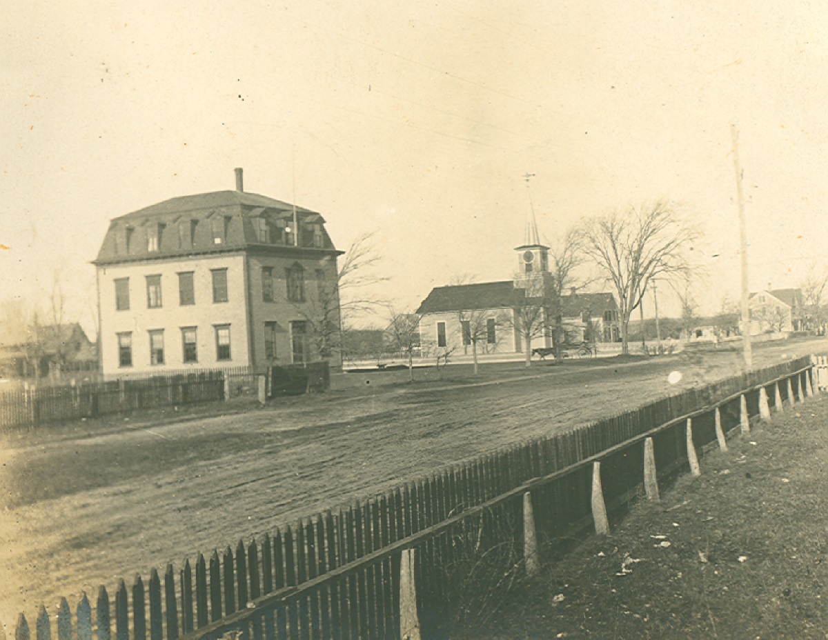 Antique image of the West Tisbury Town Hall