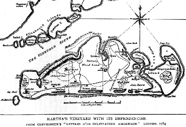 Map of Marthas Vineyard