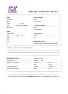Horse ID Form